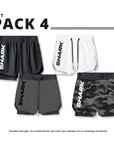 Set deportivo 4 pantalonetas deportiva running gym 2 en 1 Shark Company®