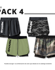 Set deportivo 4 pantalonetas deportiva running gym 2 en 1 Shark Company®