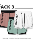 Set deportivo 3 pantalonetas deportiva running gym 2 en 1 Shark Company®