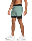 Pantaloneta deportiva running gym 2 en 1 Shark Company® elementos