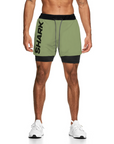 Pantaloneta deportiva running gym 2 en 1 Shark Company® elementos