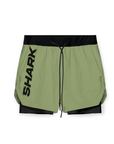 Pantaloneta deportiva running gym 2 en 1 Shark Company® elementos