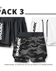 Set deportivo 3 pantalonetas deportiva running gym 2 en 1  Shark Company®