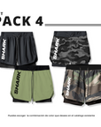 Set deportivo 4 pantalonetas deportiva running gym 2 en 1  Shark Company®