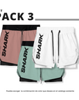 Set deportivo 3 pantalonetas deportiva running gym 2 en 1  Shark Company®