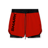 Pantaloneta Set deportivo running gym 2 en 1  Shark Company® ROJO