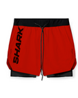 Pantaloneta deportiva running gym 2 en 1  Shark Company® ROJO