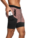 Pantaloneta deportiva running gym 2 en 1  Shark Company® elementos