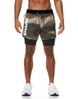 Pantaloneta deportiva running gym camuflada 2 en 1  Shark Company®