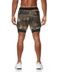 Pantaloneta deportiva running gym camuflada 2 en 1  Shark Company®