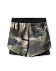 Pantaloneta deportiva running gym camuflada 2 en 1  Shark Company®