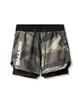 Pantaloneta deportiva running gym camuflada 2 en 1  Shark Company®