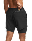 Pantaloneta deportiva running gym 2 en 1  Shark Company®